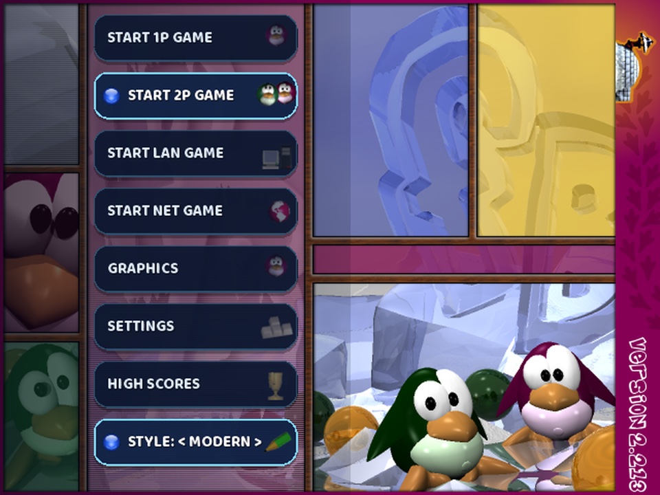 The title menu