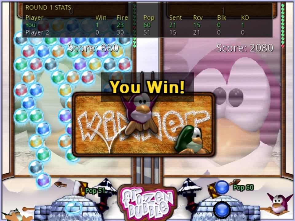 The end of a two-player round